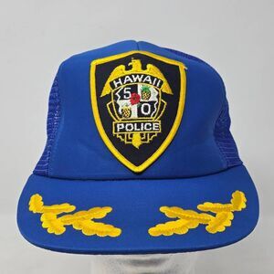 HAWAII FIVE 0 5 0 POLICE BLUE PATCH SCRAMBLED EGGS TRUCKER HAT CAP SNAPBACK
